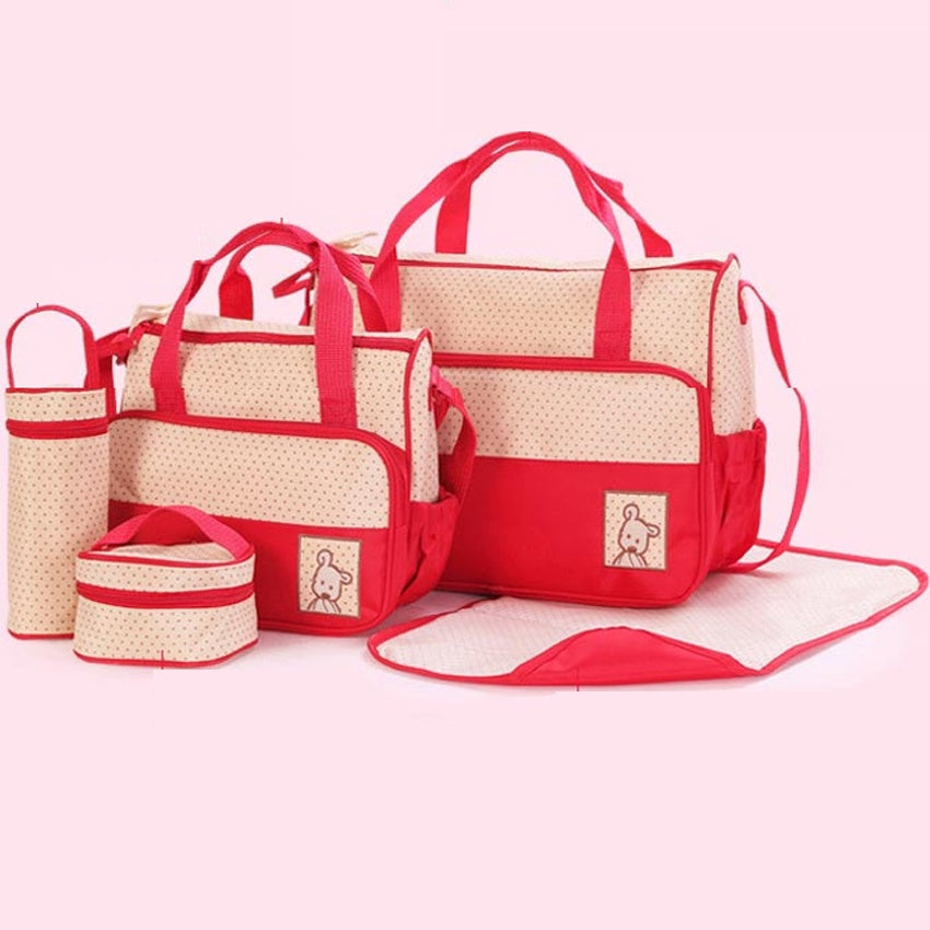 5PCS Baby Diaper bag One Shoulder Baby Bags 8816