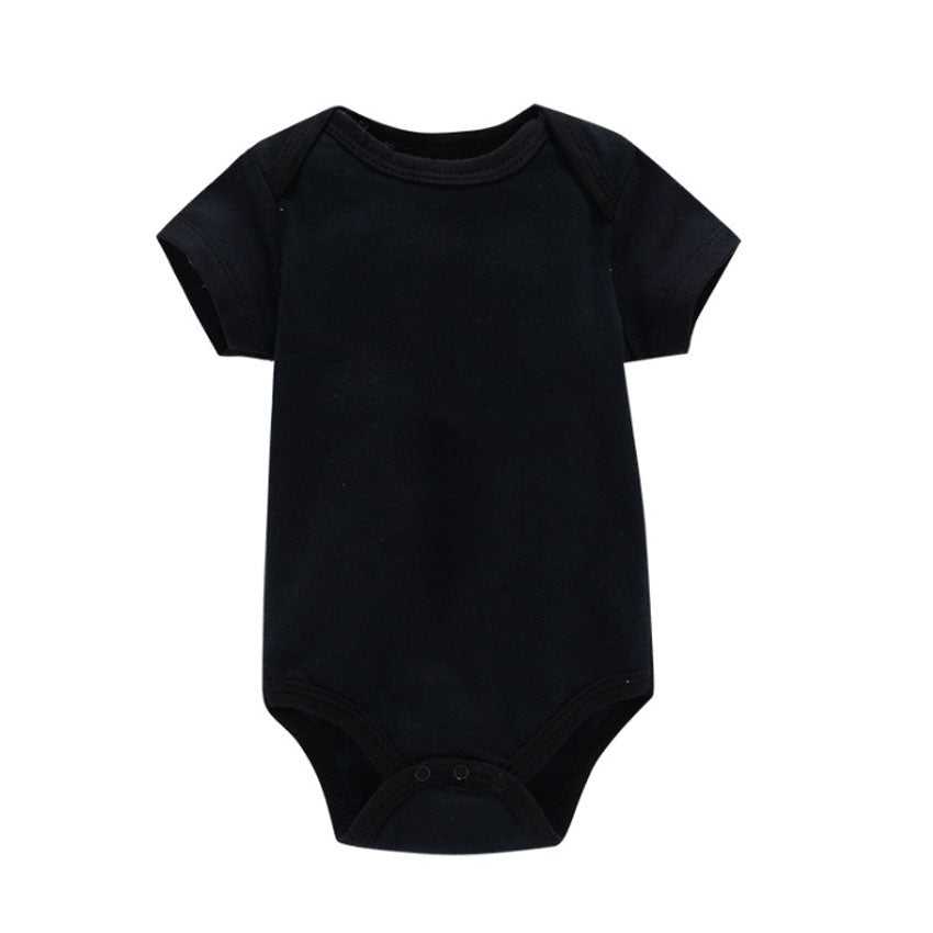 Little Haven Short-sleeved Bodysuit Romper Newborn Clothes Onesies Plain Black