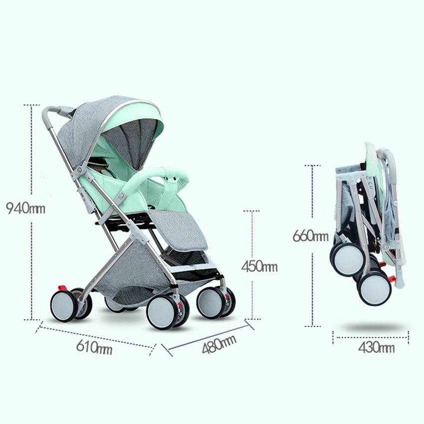 Little Haven One-Key Collection Aluminum Alloy Frame 6609-Duo Edition Baby Stroller