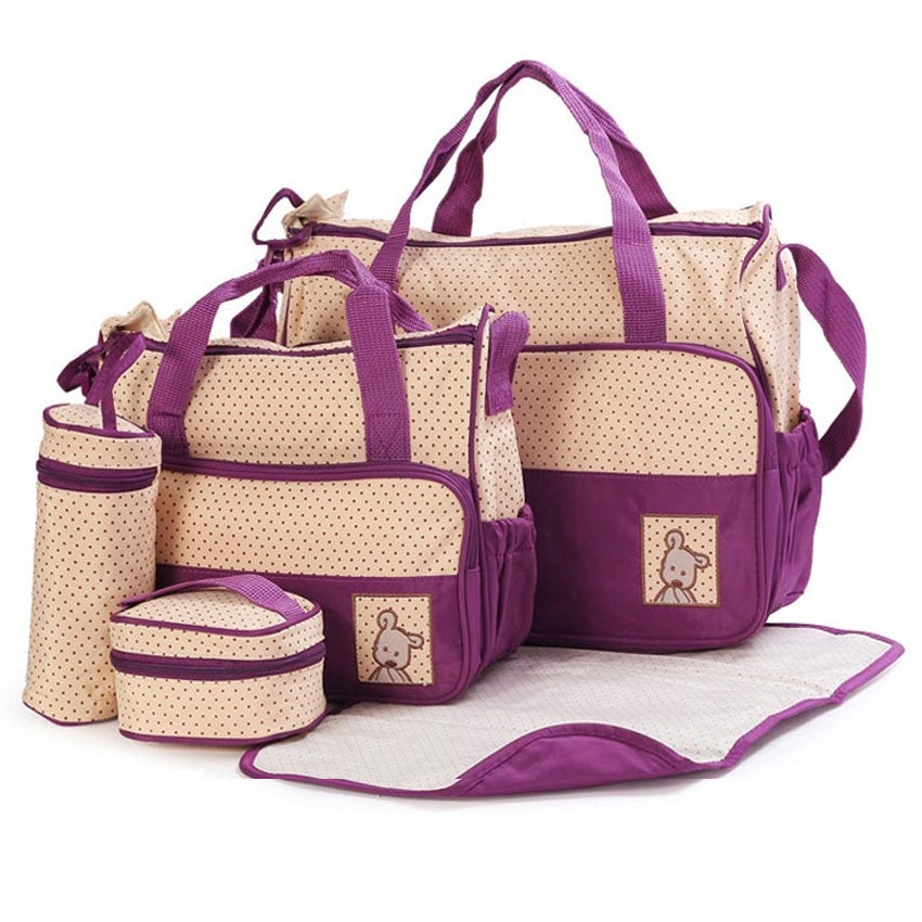 5PCS Baby Diaper bag One Shoulder Baby Bags 8816