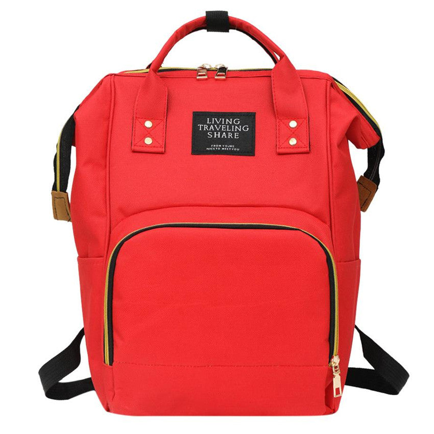 Multi-Function Diaper Bag for On-the-Go Parents 8806BG-Wred