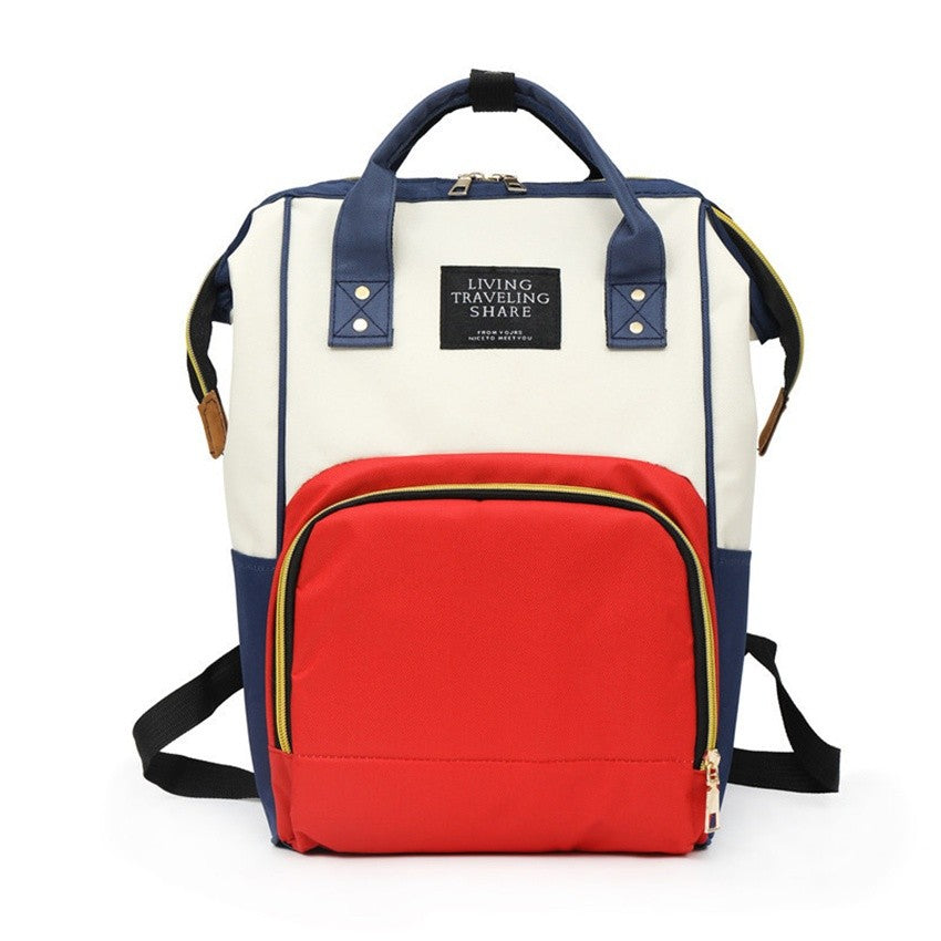 Multi-Function Diaper Bag for On-the-Go Parents 8806BG-Wred