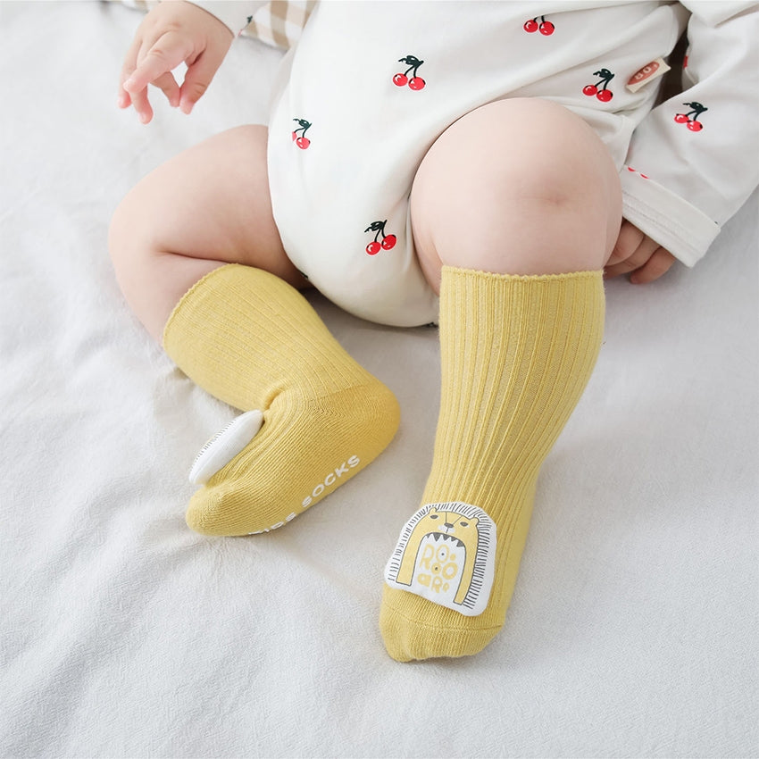 Newborn three-dimensional cartoon doll baby socks XS 0-6 months